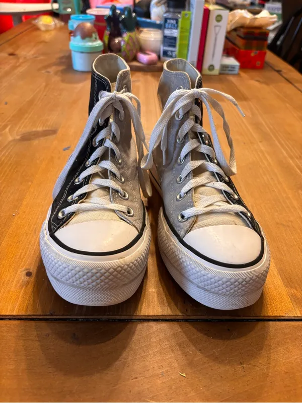 Converse womens custom by you all star lift platform split high top sneakers 7 - Image 6