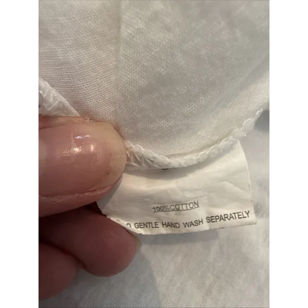 Saints + Secrets White Bell Sleeve Cutout Ruffle Mini Sheer Dress US Small - Image 8