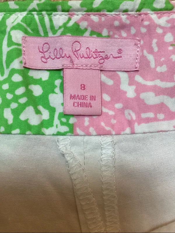 Lilly Pulitzer pink and green floral pattern skort size 8 - Image 8