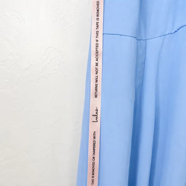 NEW Lulus Charming Event Light Blue Asymmetrical Ruffled Maxi Dress Medium - Image 9