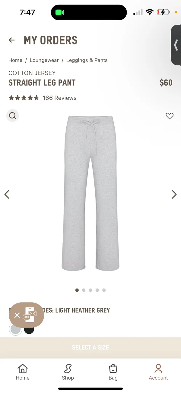 SKIMS Cottons Jersey Straight Leg Pants - Image 3