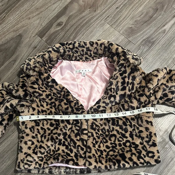 CAbi Brown Leopard Teddy Jacket - Image 10