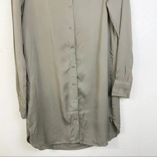 WAYF‎ Olive Green Long Sleeve Button Down Dress Small - Image 8
