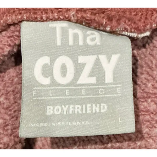 Aritzia TNA Cozy Fleece Boyfriend Shorts Mauve Pink Rare Color Large‎ L - Image 2