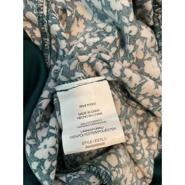 As You Wish XL Teal Floral Wide Leg Jumpsuit Puff Sleeve Boho Romper‎ - Image 14