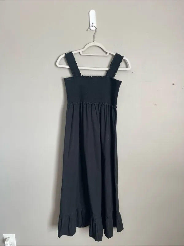 RAILS Black Organic Cotton Blend Smocked Dress Sz M - Image 2