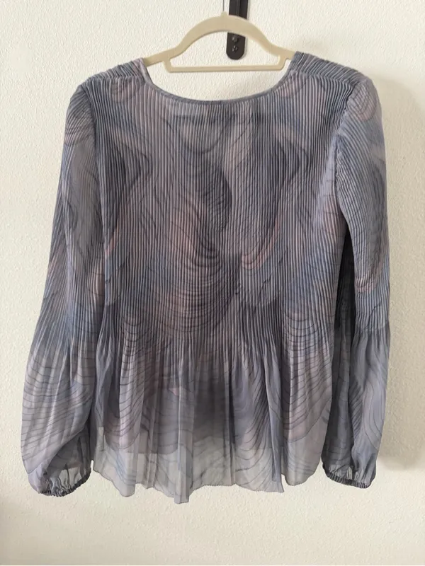 Aritzia Wilfred Daydreamer Blouse Dusky Granite Blue - Image 8