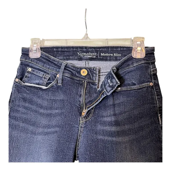Signature By Levi Strauss & Co Jeans Womens 6 Blue Modern Slim Straight Denim - Image 4