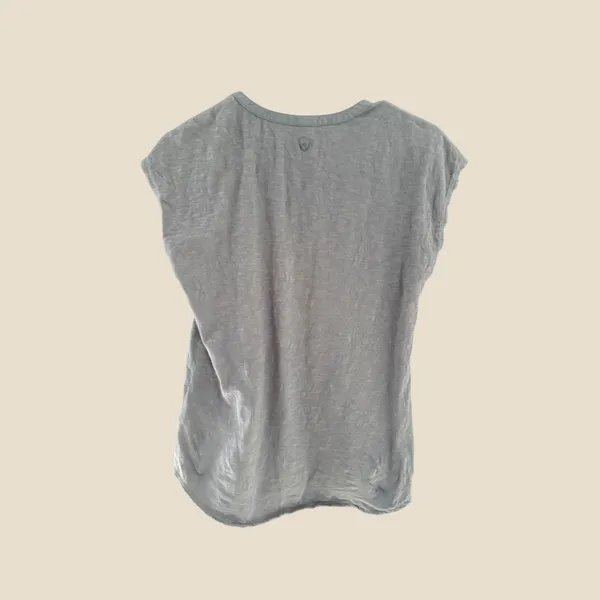 KUHL‎ Womens Blue Organic Cotton Embroidered Cap Sleeve Boho Top Small - Image 4