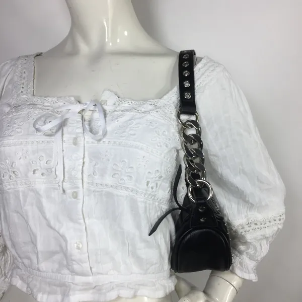 Urban Outfitters Studded Chain Strap Mini Bag Black - Image 10