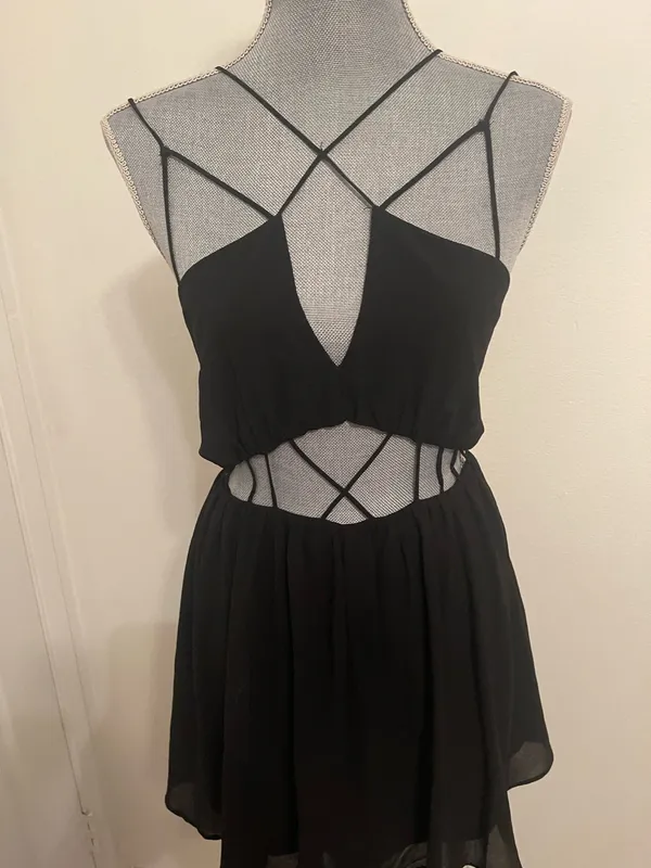 Windsor Black Strappy Dress Mini. Size Small  - Image 10