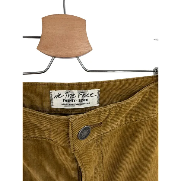 Free People Just Float‎ On Corduroy Flare Pants Mustard Yellow Size 27 - Image 10