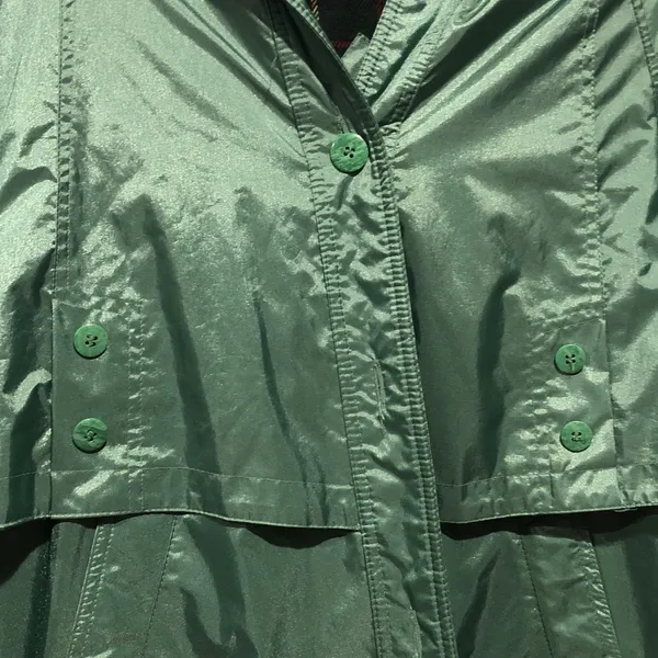 Vintage Ashton Cove Green Lightweight Trench Coat - Image 3