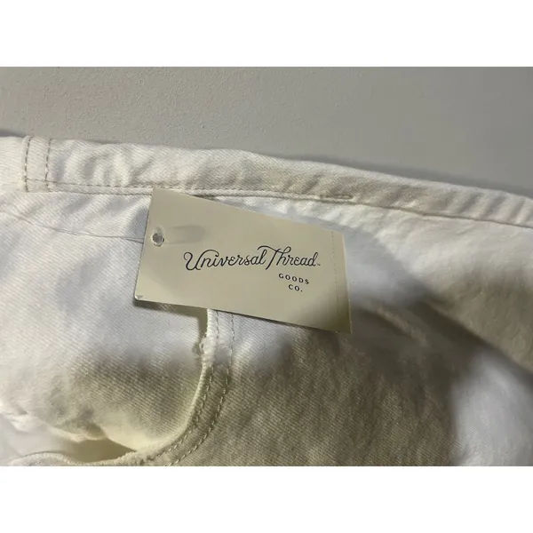 Universal‎ Thread Wide Leg Jeans Women 14 White High Rise Comfort Stretch Casual - Image 4