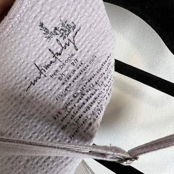 Intimately Free People Ribbed V-Neck Mesh Inset Camisole Lavender Grey One Size‎ - Image 5