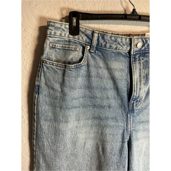 Time and Tru Women Medium Wash High-Rise Wide Leg Jeans NWT Size1 18. - Image 7