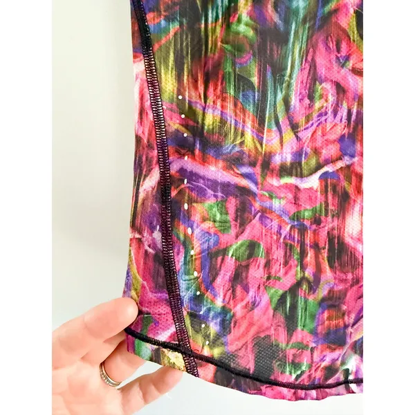 Lululemon | High Neck Running Training Tee Hyper Flow Pink Multi | Est Sz 6 - Image 9