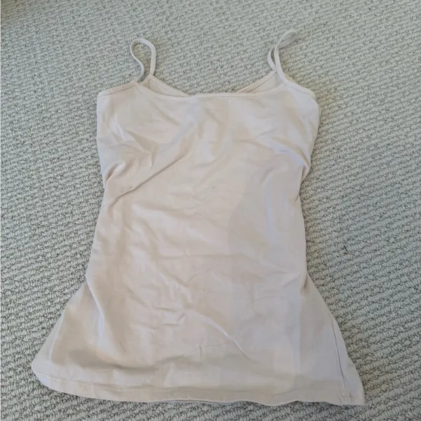 Brandy Melville Women's Cream Spaghetti Strap Top - Image 3
