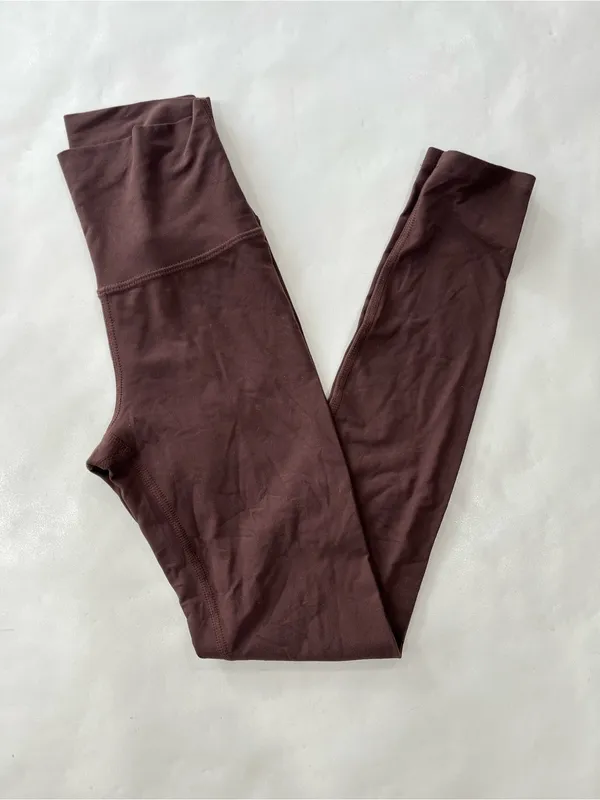 Carbon38 Mid Rise Leggings in Espresso Brown XS - Image 2