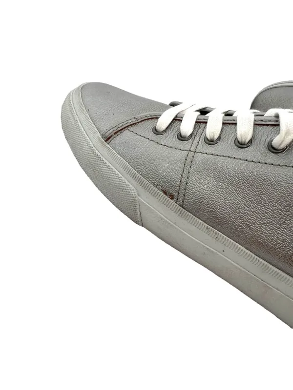 Frye Womens Gia Metallic Silver Leather Low Lace Up Sneakers Size 9.5 - Image 7