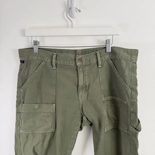 Citizens of Humanity‎ Leah Carpenter Pant Fatigue Green Utility Womens 31 - Image 3