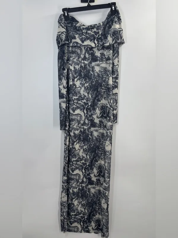Superdown Karasi Maxi Dress in Toile Navy - Image 7