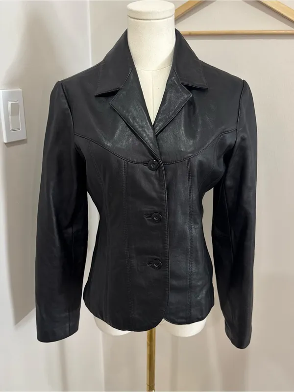 Vintage Wilsons Leather Maxima Ladies‎ Jacket 100% Leather Medium Black - Image 2