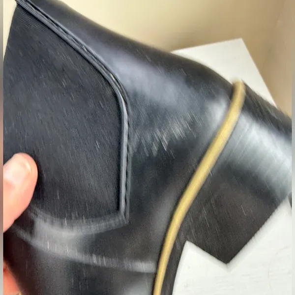Kate Spade Solstice Ankle Rain Bootie Water Resistant Black Rubber Size 6 - Image 14