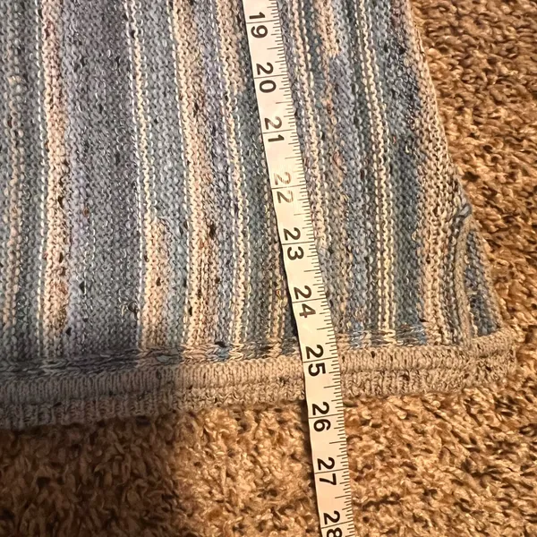 J Jill Striped Knit Sweater Pullover Long Sleeve‎ Blue Grey XS - Image 4