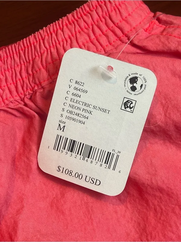 New FP Movement Pink Baloon Joggers - Relaxed Fit Athleisure Lounge Pants Sz M - Image 7