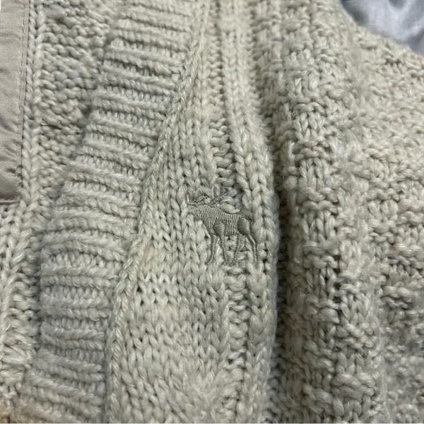 Abercrombie & Fitch Y2K Cable Knit Short Sleeve V-Neck Sweater Bella Preppy - Image 10