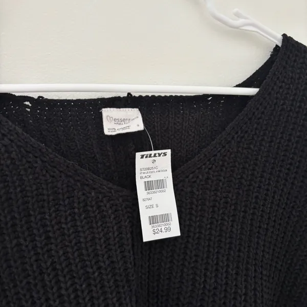 Black Tilly’s V Neck Sweater - Image 2