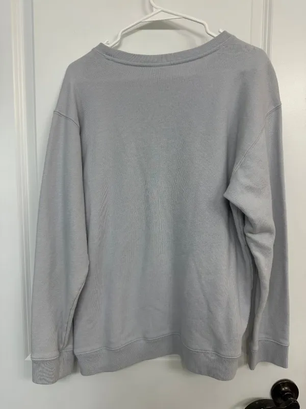 PINK Victoria’s Secret Blue Gray Logo Crewneck Sweatshirt M - Image 6