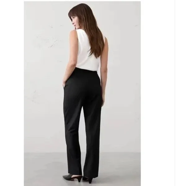 Banana Republic Women's Size 8 Jackson Fit Dress Pant Black Sexy Trouser Flare - Image 2