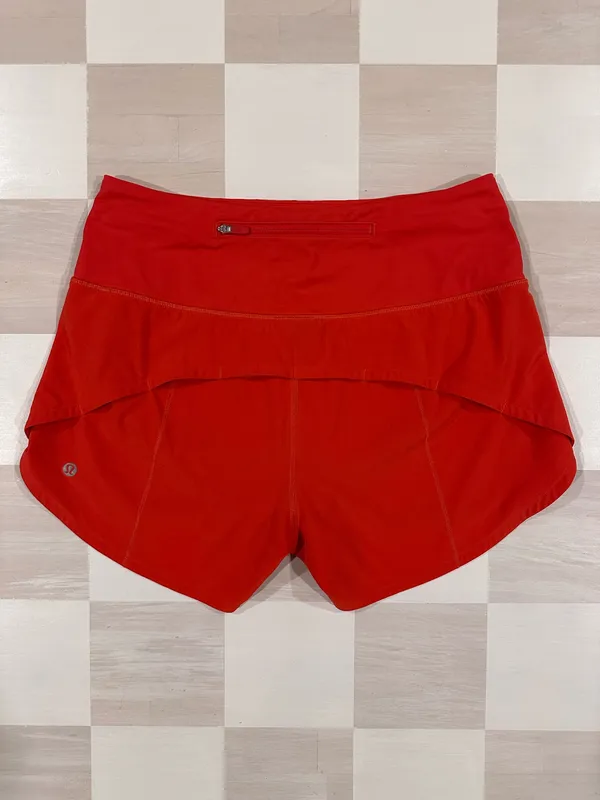lululemon speed up high rise lined short 4” long carnation red 6 W7BJ8T - Image 2