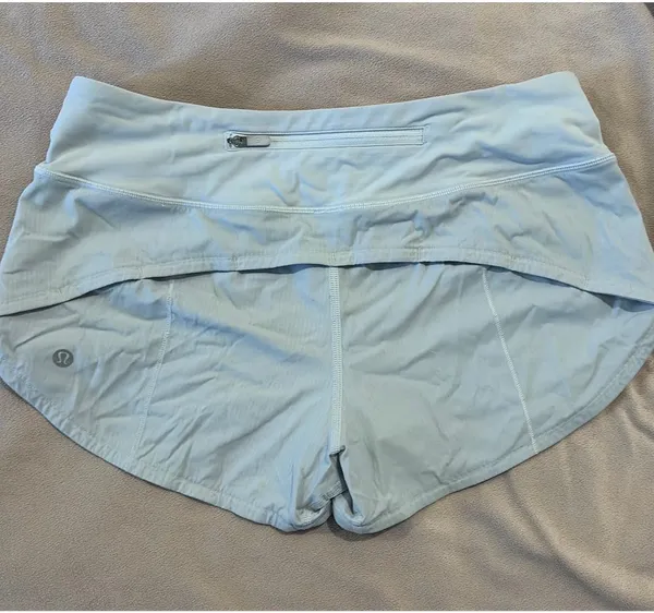 Light Blue Lululemon Speed Up Shorts 2.5" Low-Rise with no liner - Image 2