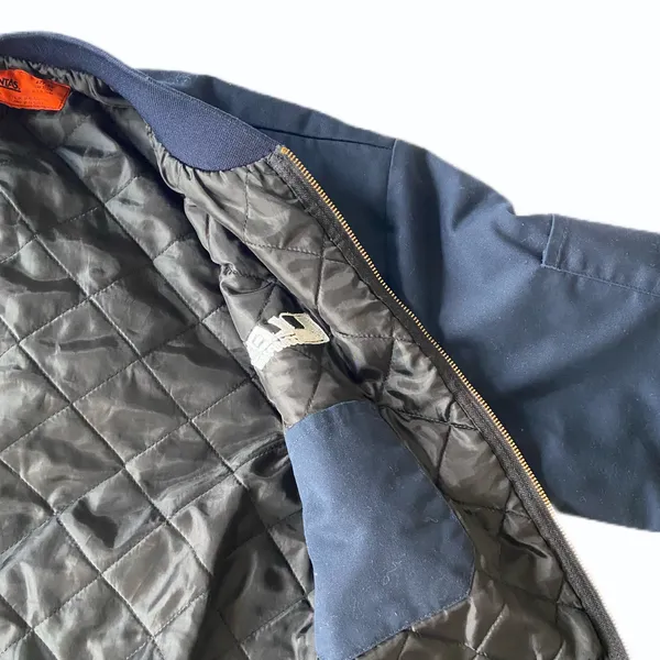 Streetwear Navy Blue Workwear Bomber Jacket 🔥 - Image 3
