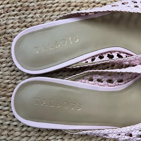Talbots Edison pink woven mules - Image 6