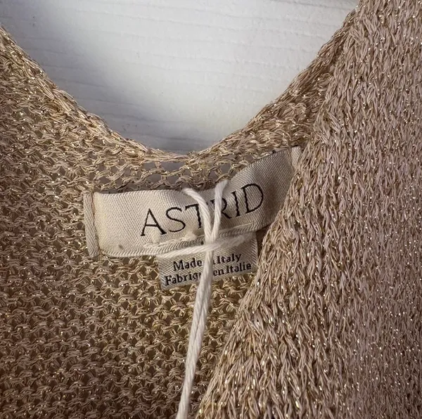 Astrid Gold Fringe Tank Top - Image 4