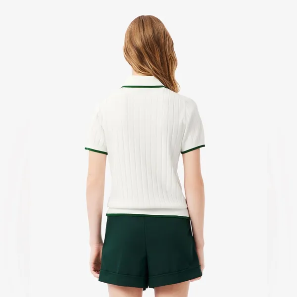 Lacoste White Polo Short Sleeved Polo Collar Golf Sweater 38 - Image 2