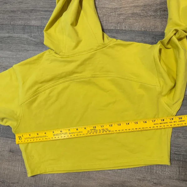 Lululemon All Yours Cropped Hoodie‎ Soleil Yellow Womens Size 6 - Image 4