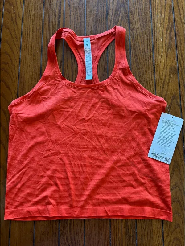 Lululemon Swiftly Tech Scoopneck Tank 2.0 Race Length Cherry Ember Size 10 NWT - Image 2