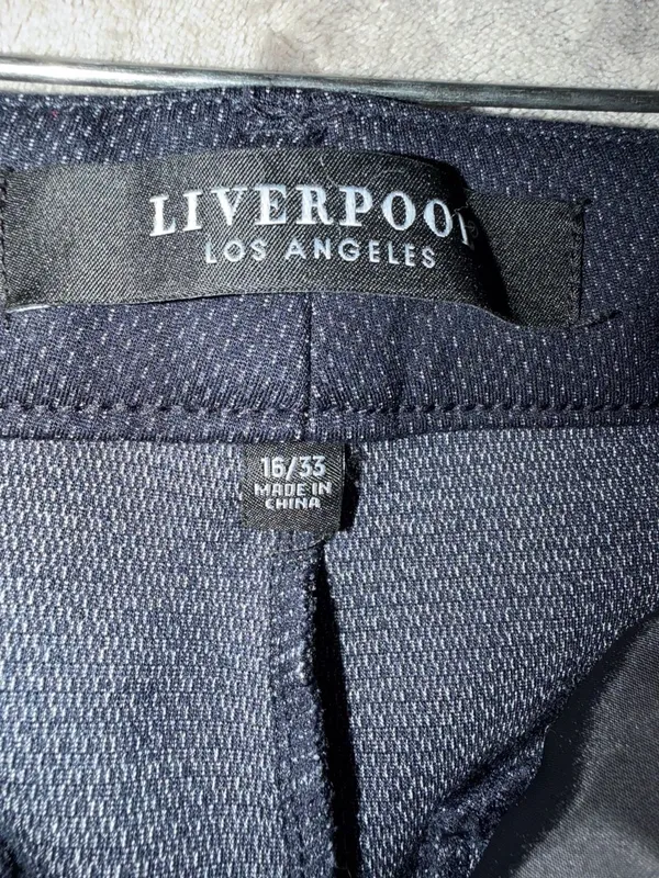 Liverpool Los Angeles Kelsey Trouser Blue Textured Ponte - Image 8