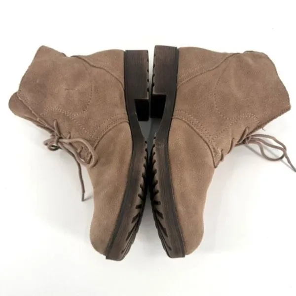 Naturalizer Women's Suede Leather Lace Up‎ N5 Comfort Ankle Boots Brown Size 7 - Image 4