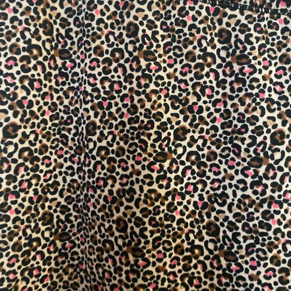 ClimateRight Womens Leggings XL Pink & Brown Cheetah Print Thick Waist 38 40 42 - Image 2