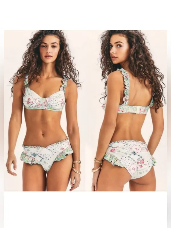 LoveShackFancy Annika Ruffle Bikini Daydream Multi Small NWT - Image 2
