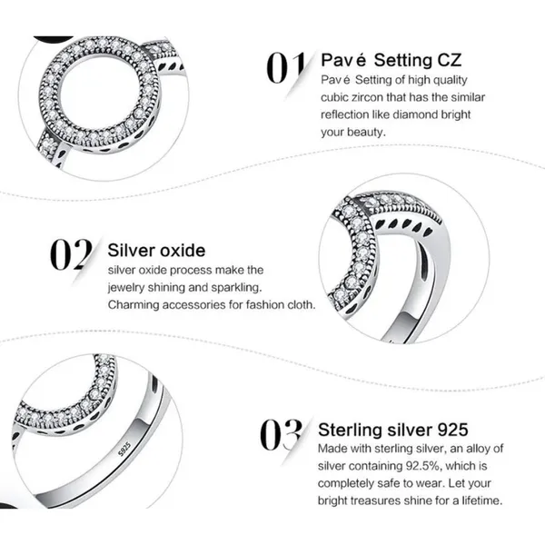 Boutique NEW‎ Women's Halo Heart Pave Simulated Diamond 925 Sterling Silver Ring Size 6 - Image 5