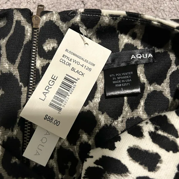 AQUA Women’s cheetah print dress - Image 2