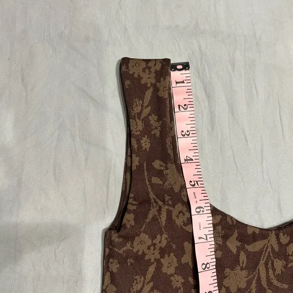 Free People PRINTED CLEAN LINES Clean Lines Bodysuit Size M/L - Image 9