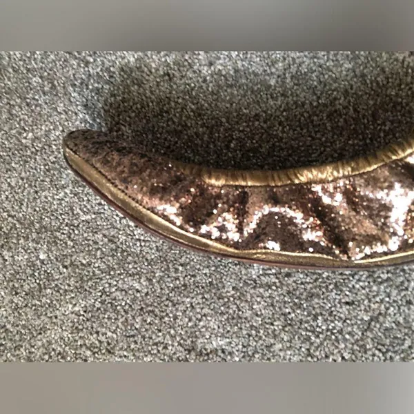 Tory Burch Glitter Sequin Eddie Ballet Flats in Copper Size 6.5 US Women’s Shoe - Image 11